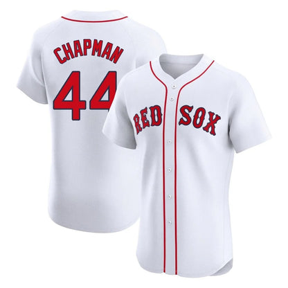 Boston Red Sox #44 Aroldis Chapman Player White MIKSHPS Limited Elite Home Game Stitched Jerseys1