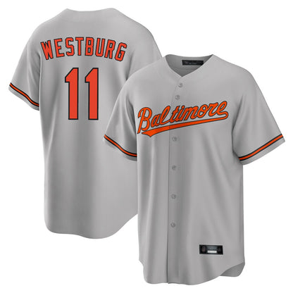 Baltimore Orioles #11 Jordan Westburg Player Gray MIKSHPS Home Game Stitched Jerseys