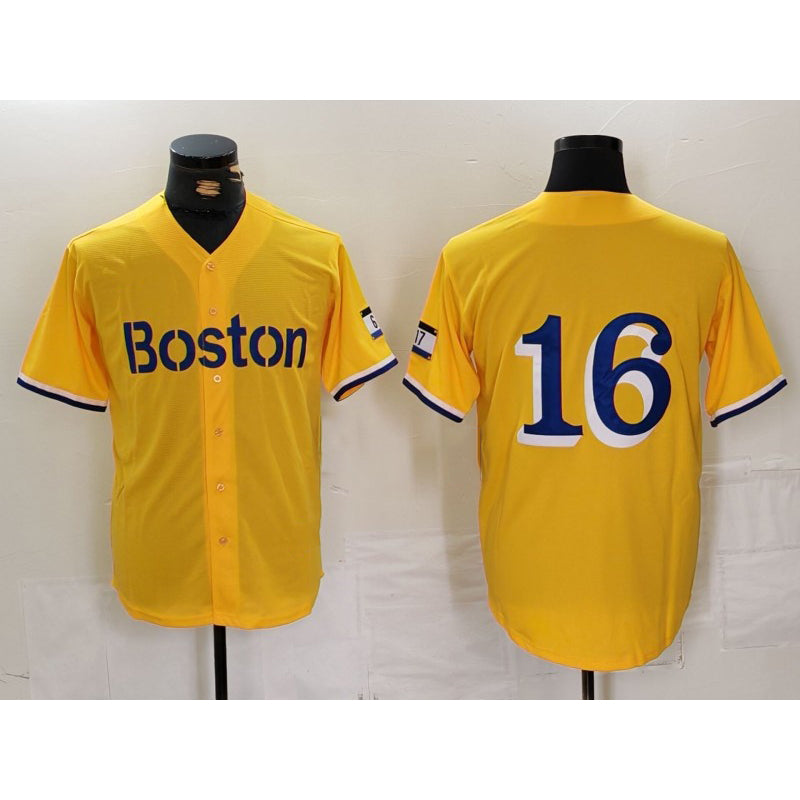 Boston Red Sox #16 Jarren Duran Gold MIKSHPS City Connect Stitched Jersey