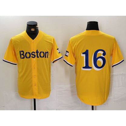 Boston Red Sox #16 Jarren Duran Gold MIKSHPS City Connect Stitched Jersey