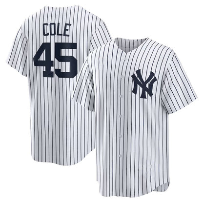 New York Yankees #45 Gerrit Cole White MIKSHPS Home Replica Player Name Jersey 2