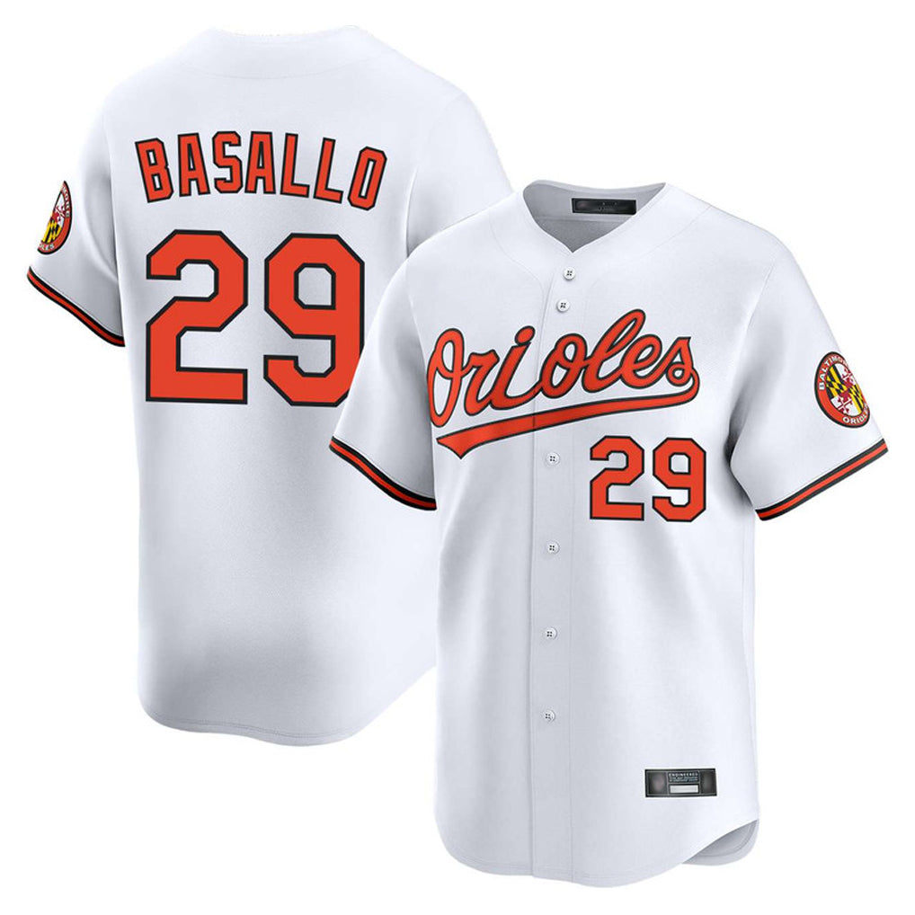 Baltimore Orioles #29 Samuel Basallo Player White MIKSHPS Limited Home Game Stitched Jerseys