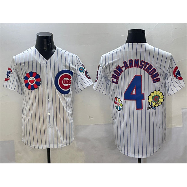 Chicago Cubs #4 Pete Crow-Armstrong White MIKSHPS 2025 Tokyo Series Limited Stitched Jersey