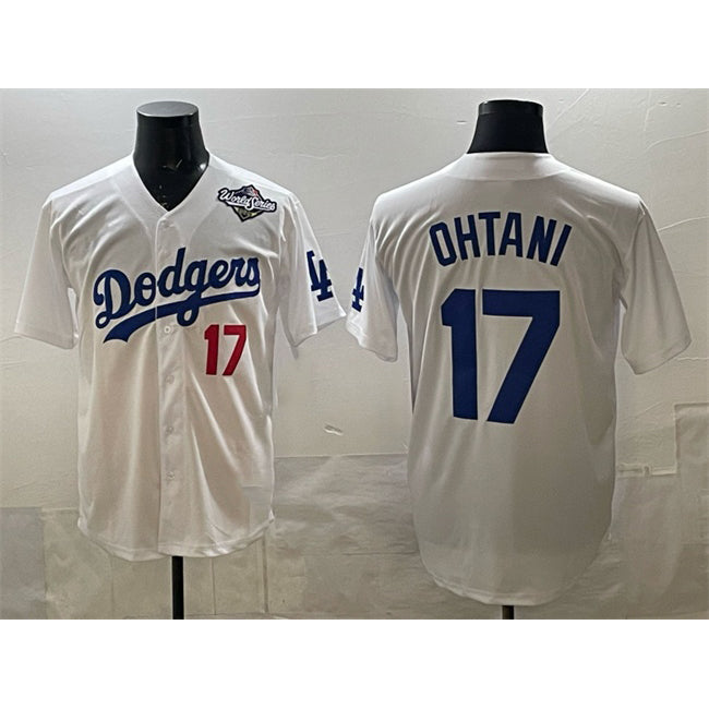 Los Angeles Dodgers #17 Shohei Ohtani White MIKSHPS 2025 World Series Home Limited Stitched Jersey