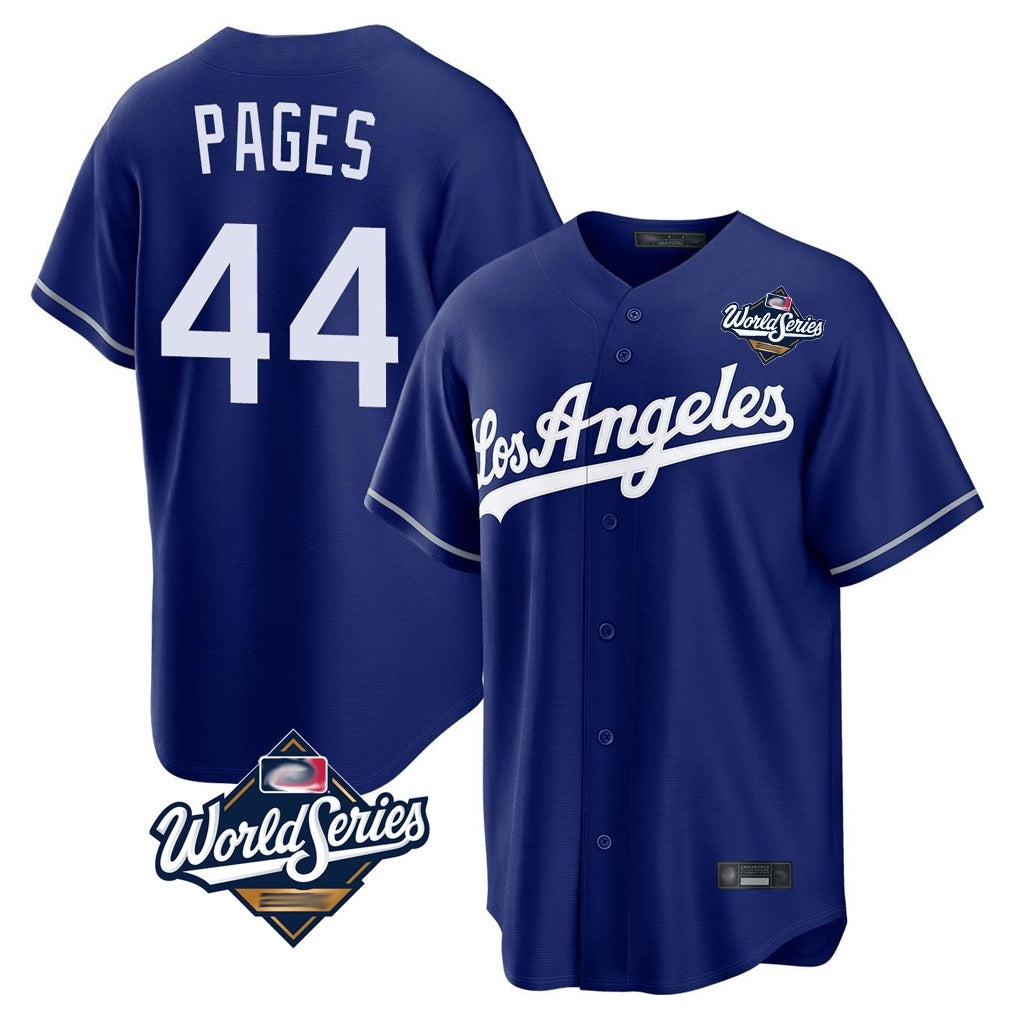 Los Angeles Dodgers #44 Andy Pages Player Royal MIKSHPS World Series Game Stitched Jerseys
