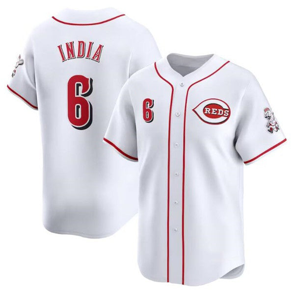 Cincinnati Reds #6 Jonathan India White MIKSHPS Home Limited Stitched Jersey