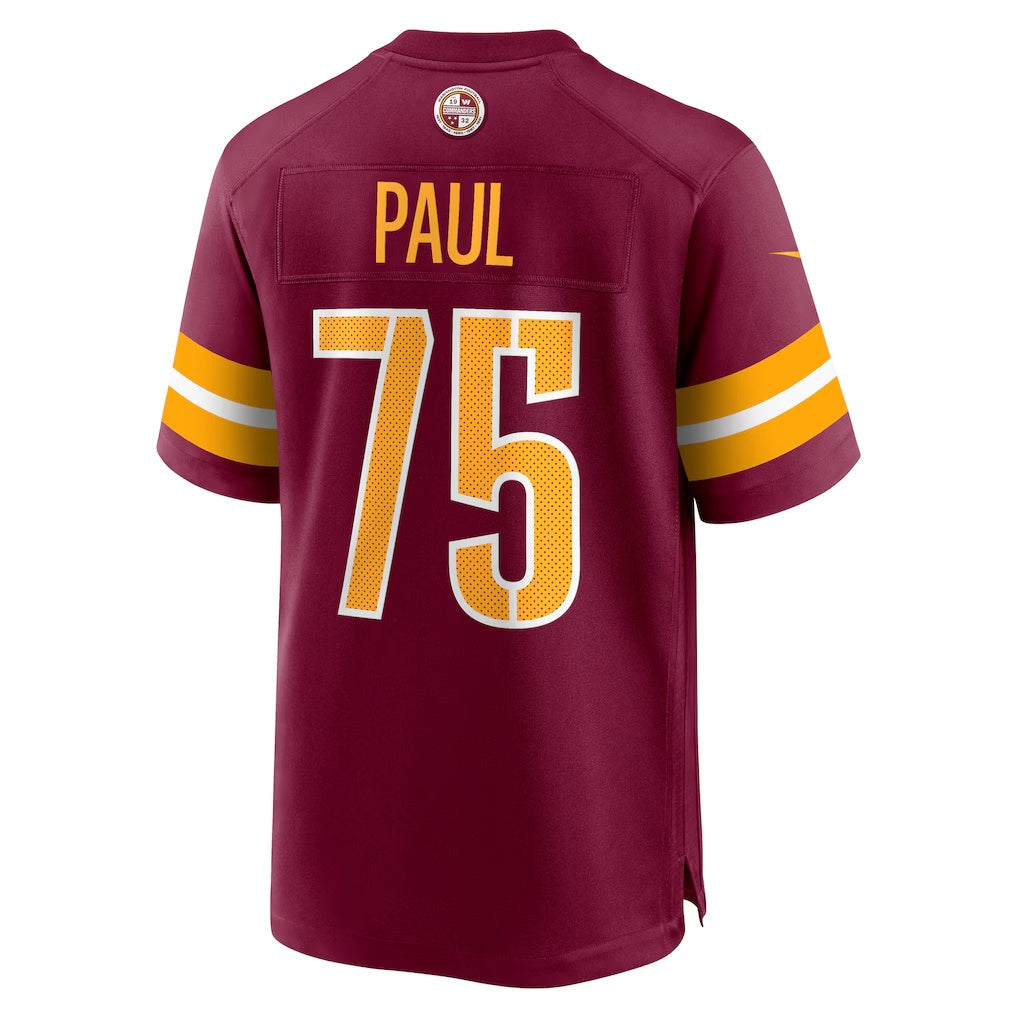 W.Commanders #75 Chris Paul Burgundy MIKSHPS Player Game Jersey