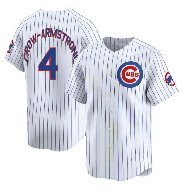 Chicago Cubs #4 Pete Crow-Armstrong White MIKSHPS Home Limited Stitched Jersey