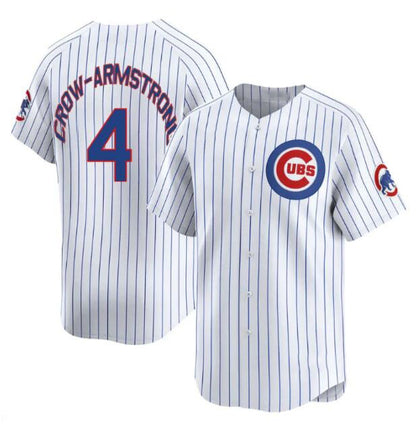 Chicago Cubs #4 Pete Crow-Armstrong White MIKSHPS Home Limited Stitched Jersey