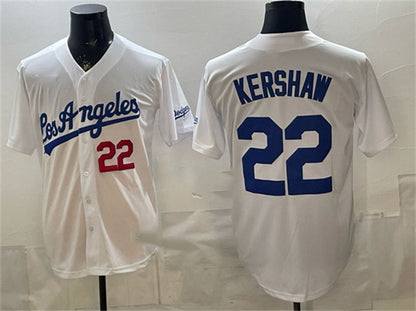 Los Angeles Dodgers #22 Clayton Kershaw White MIKSHPS Alternate Stadium Stitched Jersey