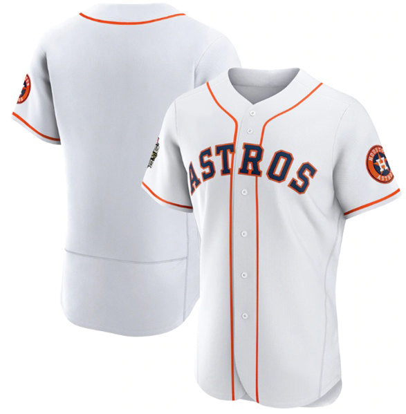 Houston Astros Blank White MIKSHPS 2022 World Series Flex Base Stitched Jersey
