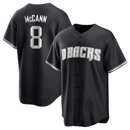 Arizona Diamondbacks #8 James McCann Player Black MIKSHPS Game Home Stitched Jerseys