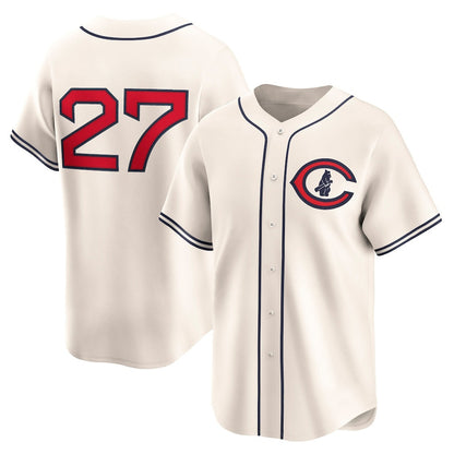 Chicago Cubs #27 Seiya Suzuki Cream MIKSHPS Throwback Cooperstown Collection Limited Jersey