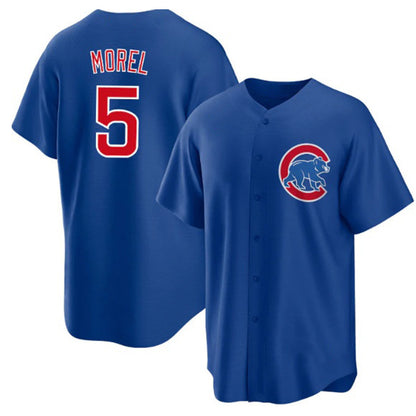 Chicago Cubs #5 Christopher Morel Chicago Blue MIKSHPS Cool Base Stitched Jersey