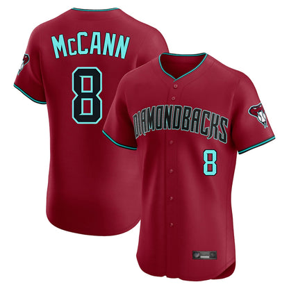 Arizona Diamondbacks #8 James McCann Player Red MIKSHPS Limited Elite Home Game Stitched Jerseys