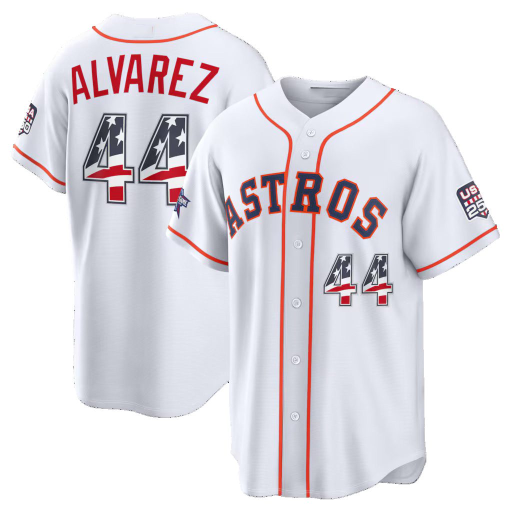Houston Astros #44 Yordan Alvarez 2026 All-Star Edition Stars & Stripes White MIKSHPS Stadium Jersey