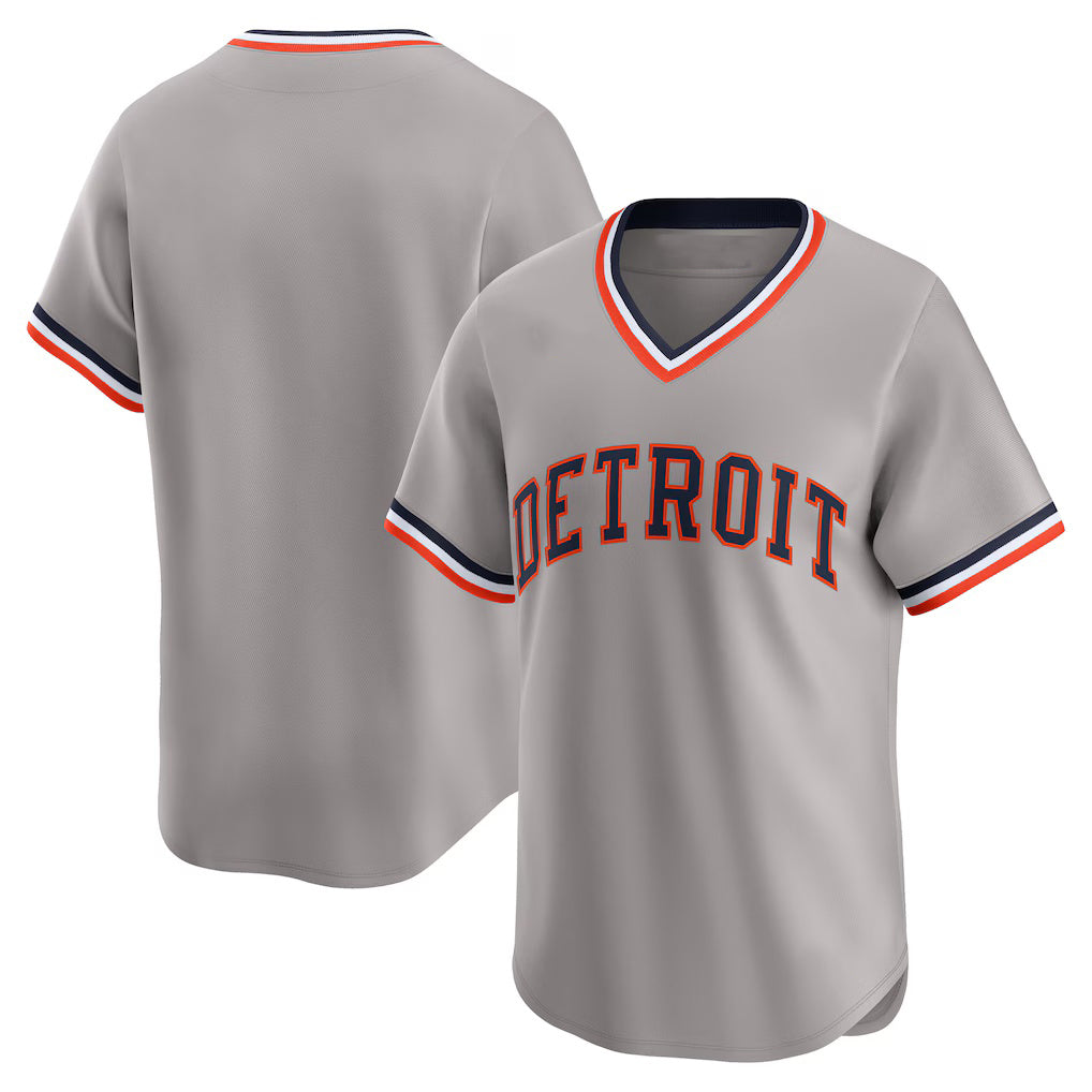 Detroit Tigers Gray MIKSHPS Throwback Cooperstown Collection Limited Jersey