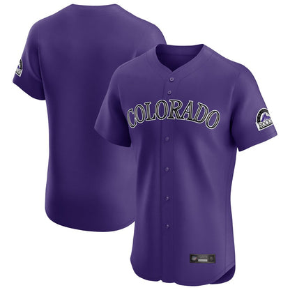 Colorado Rockies Blank Player Purple MIKSHPS Limited Elite Home Stitched Jerseys