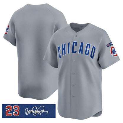 Chicago Cubs Blank Gray MIKSHPS 'Ryne Sandberg Tribute' Vapor Limited V3 Stitched Jersey
