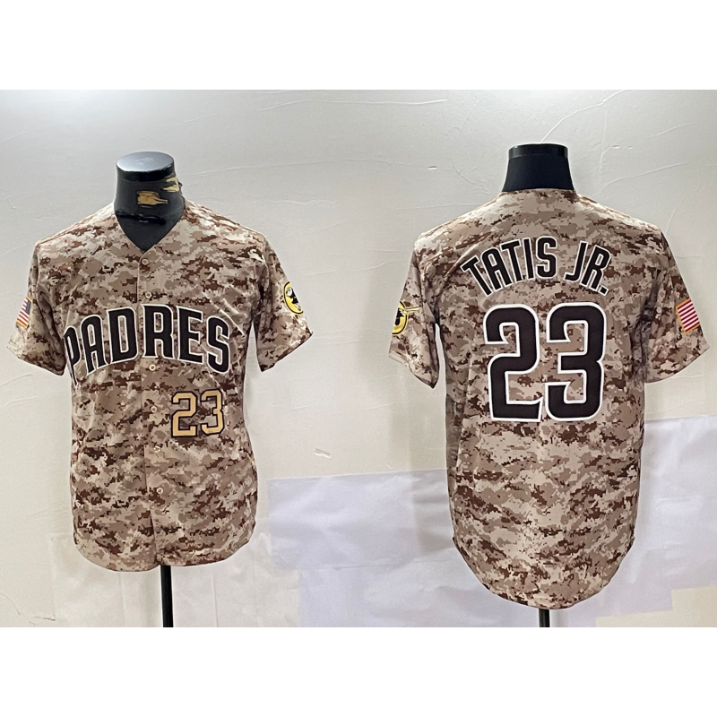 San Diego Padres #23 Fernando Tatis Jr Camo MIKSHPS Stitched Cool Base Jerseys