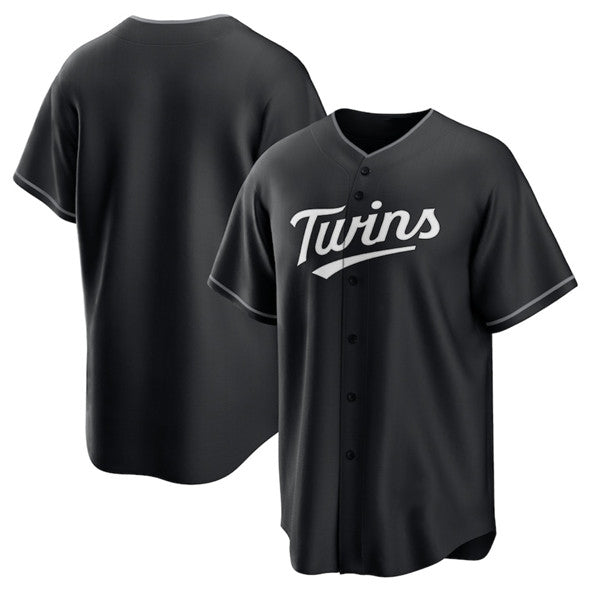 Minnesota Twins Blank Black MIKSHPS Lights Out Limited Stitched Jersey