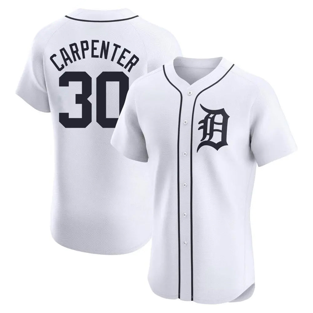 Detroit Tigers #30 Kerry Carpenter Player White MIKSHPS Limited Elite Home Stitched Jerseys
