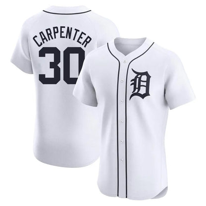 Detroit Tigers #30 Kerry Carpenter Player White MIKSHPS Limited Elite Home Stitched Jerseys