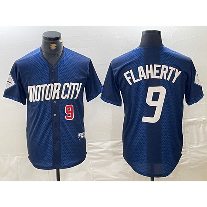 Detroit Tigers #9 Jack Flaherty Number 2024 Navy MIKSHPS City Connect Cool Base Limited Stitched Jersey