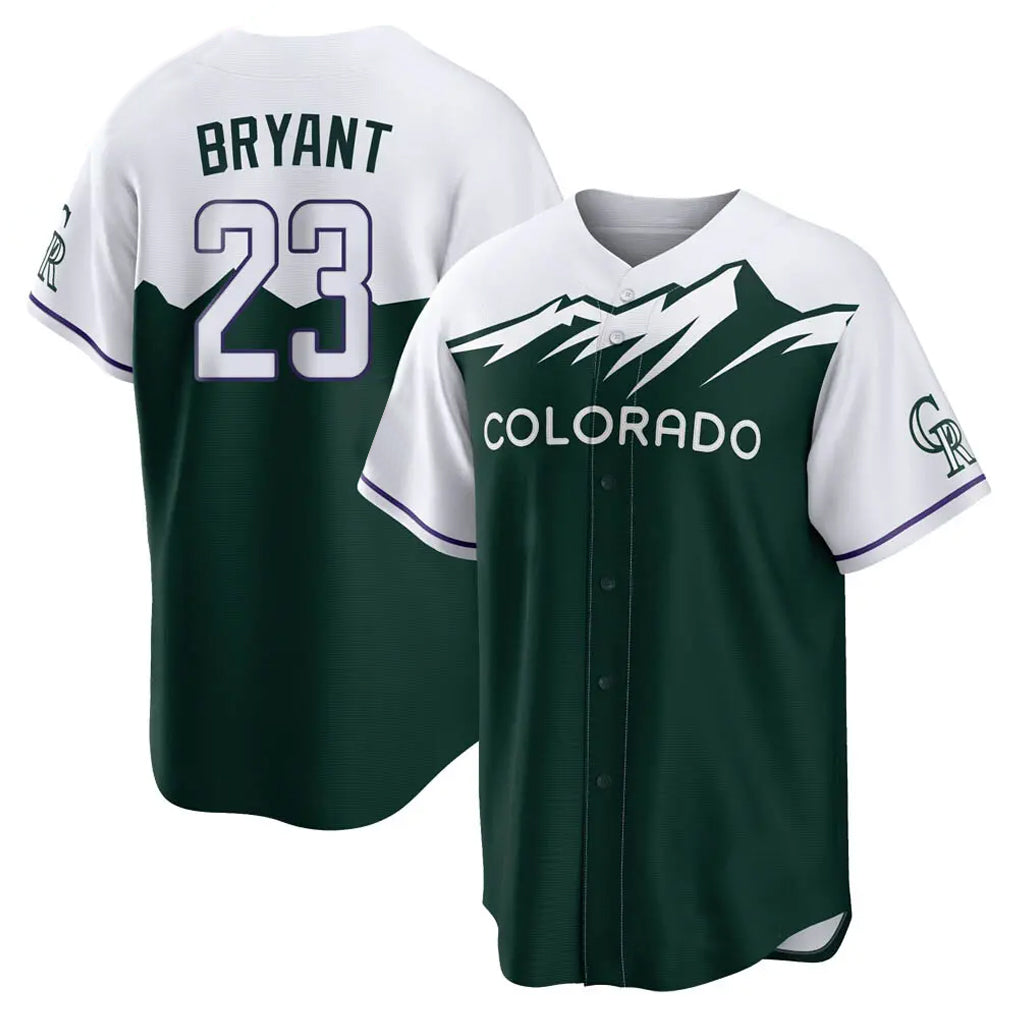 Colorado Rockies #23 Kris Bryant Player Green MIKSHPS City Connect Home Game Stitched Jerseys