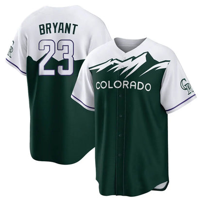 Colorado Rockies #23 Kris Bryant Player Green MIKSHPS City Connect Home Game Stitched Jerseys