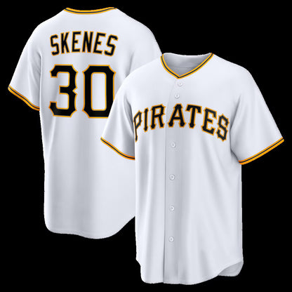 Pittsburgh Pirates #30 Paul Skenes White MIKSHPS Home Replica Jersey