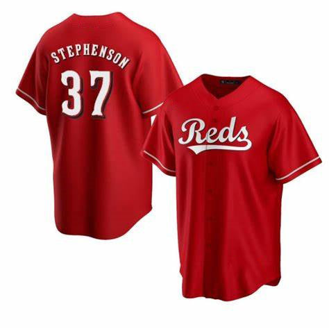 Cincinnati Reds #37 Tyler Stephenson Red MIKSHPS Cool Base Jersey