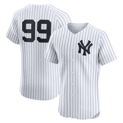 New York Yankees #99 Aaron Judge White MIKSHPS Home Elite Player Jersey