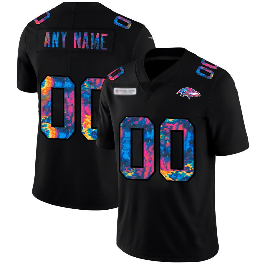 Custom B.Ravens Multi-Color Black MIKSHPS 2020 Crucial Catch Vapor Untouchable Limited Jersey