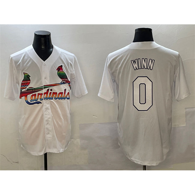 St. Louis Cardinals #0 Masyn Winn White MIKSHPS Cool Base Stitched Jersey