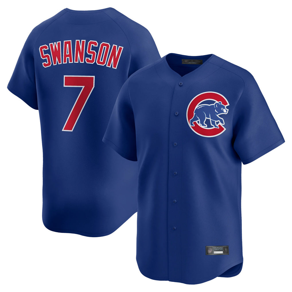Chicago Cubs #7 Dansby Swanson Player Royal MIKSHPS Limited Home Stitched Jerseys