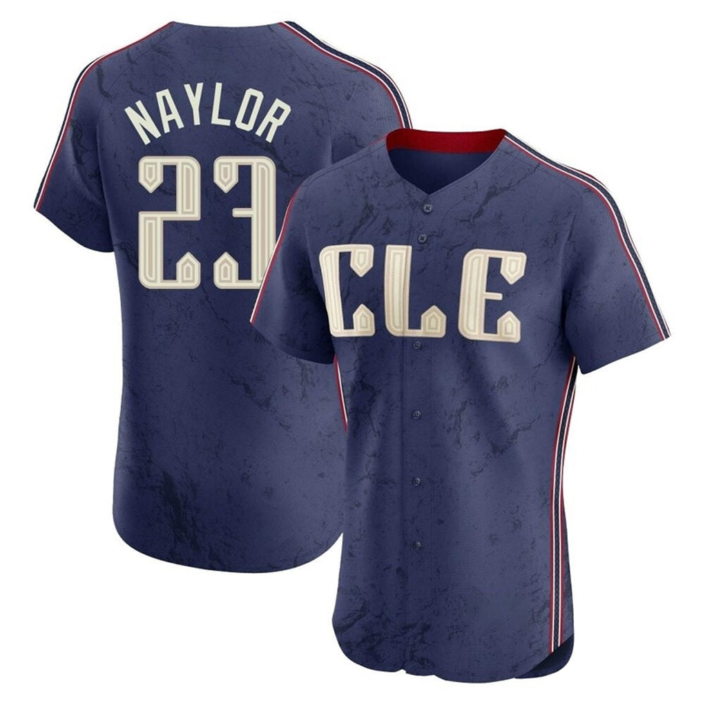 Cleveland Guardians #23 Bo Naylor Player Navy MIKSHPS City Connect Limited Elite Home Stitched Jerseys