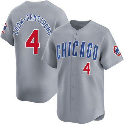 Chicago Cubs #4 Pete Crow-Armstrong Gray MIKSHPS Limited Stitched Jersey