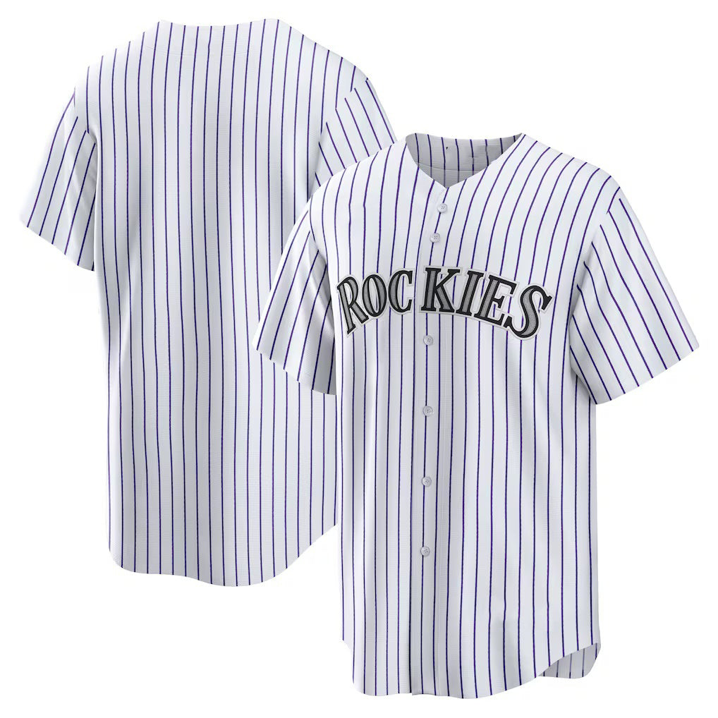 Colorado Rockies White MIKSHPS Home Replica Team Jersey