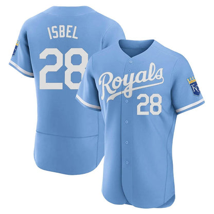 Kansas City Royals #28 Kyle Isbel Player Light Blue MIKSHPS Alt Limited Elite Home Stitched Jerseys