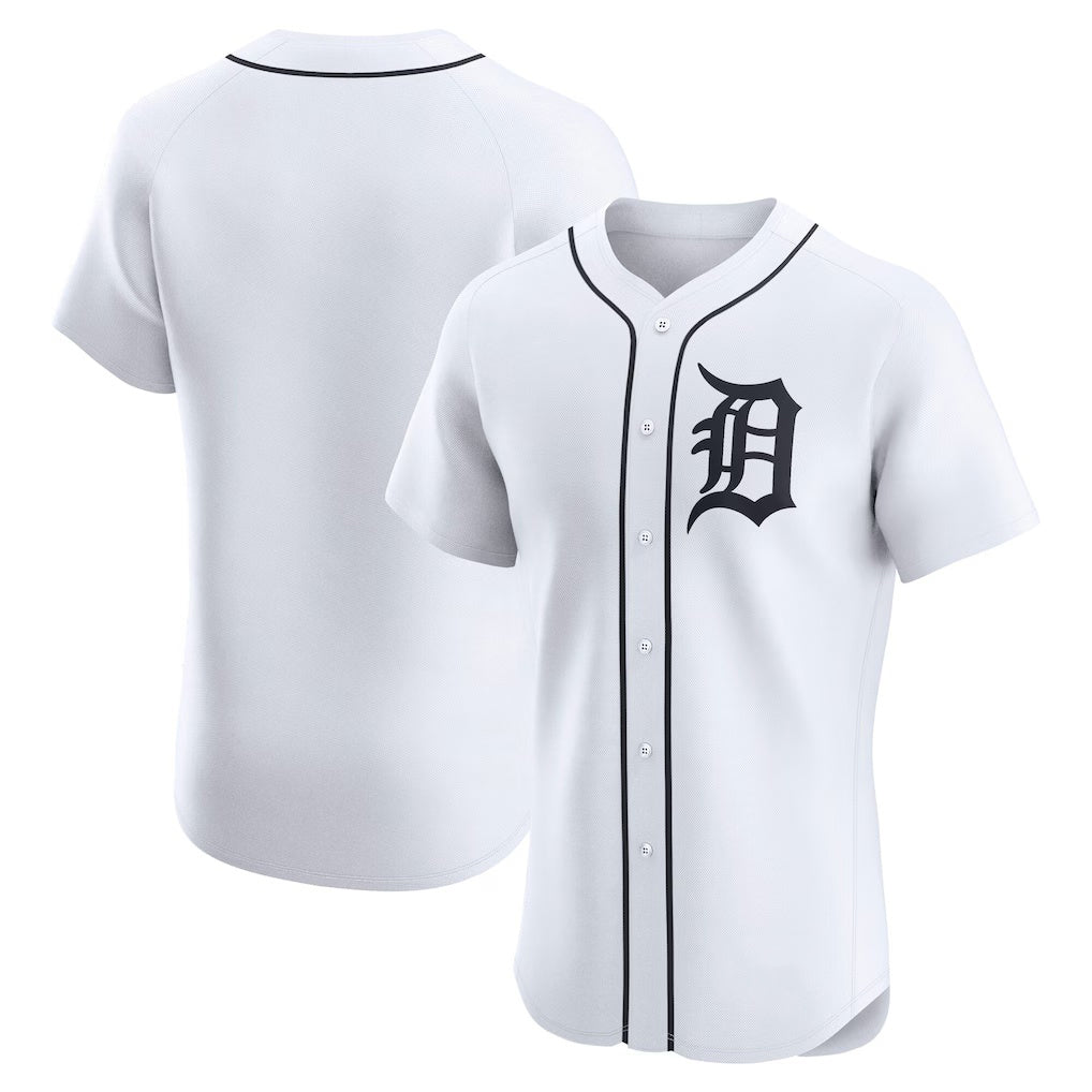 Detroit Tigers White MIKSHPS Home Elite Jersey