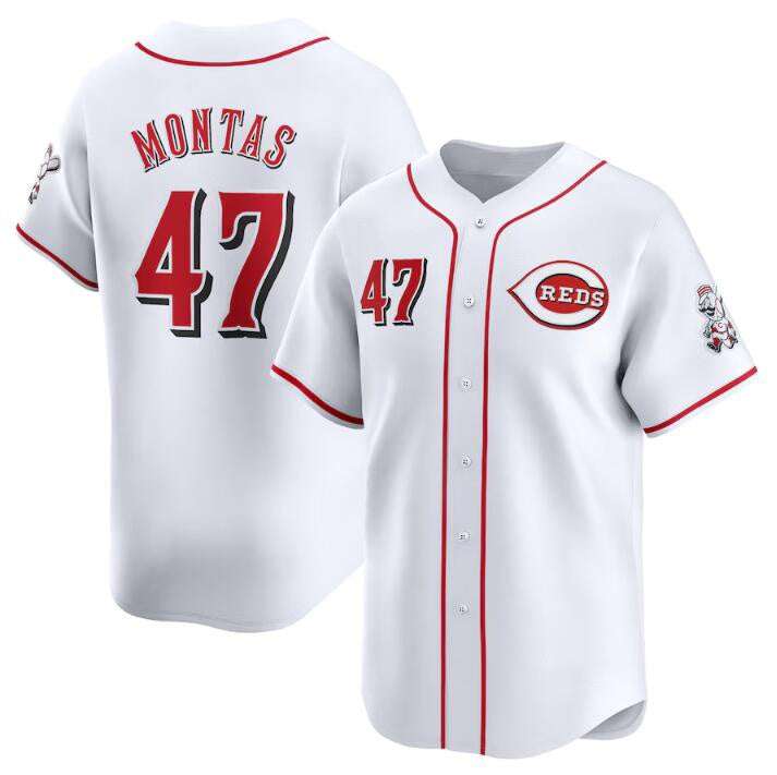 Cincinnati Reds #47 Frankie Montas White MIKSHPS Home Limited Stitched Jersey