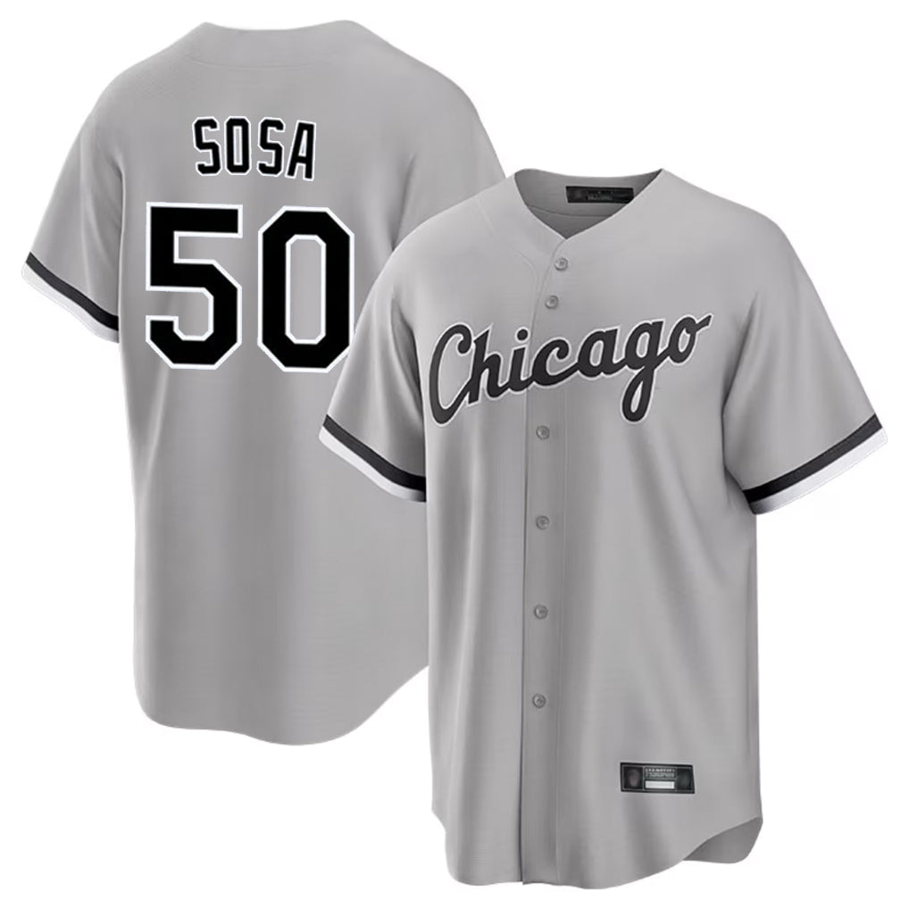 Chicago White Sox #50 Lenyn Sosa Player Gray MIKSHPS Home Game Stitched Jerseys