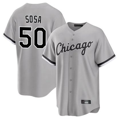 Chicago White Sox #50 Lenyn Sosa Player Gray MIKSHPS Home Game Stitched Jerseys