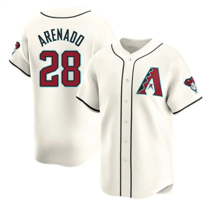 Arizona Diamondbacks #28 Nolan Arenado Player Cream MIKSHPS Limited Home Game Stitched Jerseys