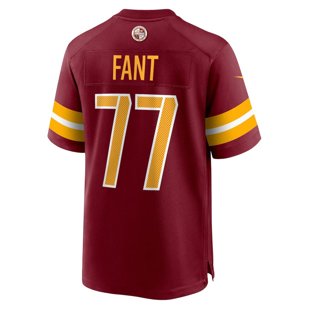 W.Commanders #77 George Fant Burgundy MIKSHPS Team Game Jersey