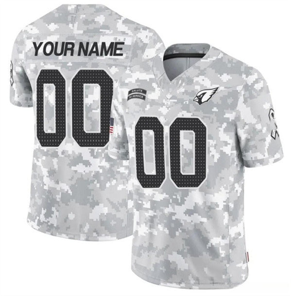 Custom A.Cardinals Active Player 2024 F.U.S.E Arctic Camo MIKSHPS Salute to Service Limited Stitched Jersey