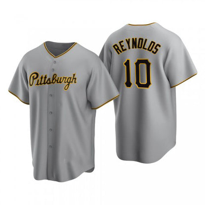 ittsburgh Pirates #10 Bryan Reynolds Gray MIKSHPS Road Cool Base Jersey