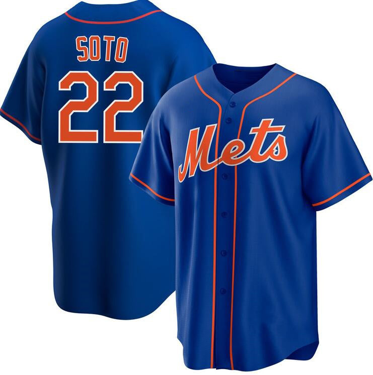 New York Mets #22 Juan Soto Royal MIKSHPS 2024 Cool Base Limited Stitched Jersey