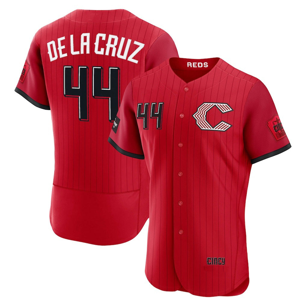 Cincinnati Reds #44 Elly De La Cruz Red MIKSHPS 2026 City Connect Authentic Sponsor Patch Jersey